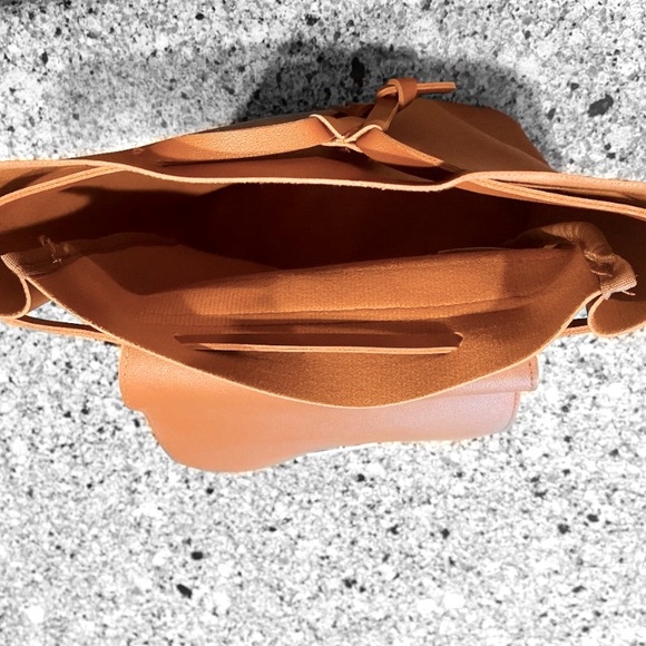 🟣 MODERNE ELEGANCE LouLu Mini backpack purse Cognac NWT - Picture 8 of 8